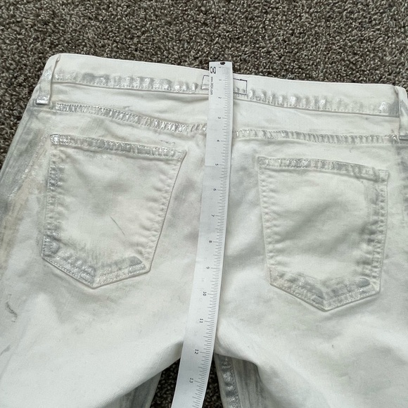 Current/Elliot The Stiletto Jeans Washed Out Silver White Skinny Stretchy Fit 28 - Picture 11 of 15
